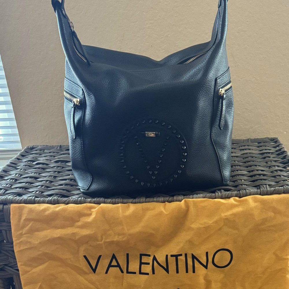 Valentino by Mario Valentino Large Leather Shoulder Bag